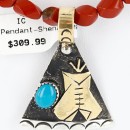 12kt Gold Filled .925 Sterling Silver Handmade INDIAN TEEPEE Certified Authentic Navajo Turquoise Native American Necklace 371013394118