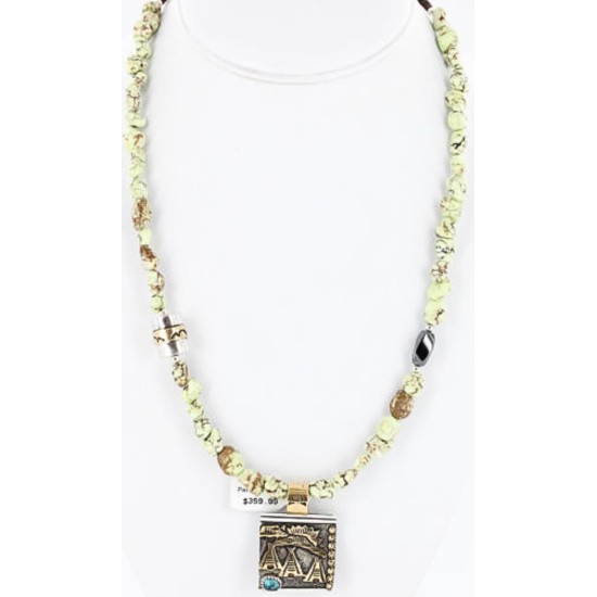 12kt Gold Filled .925 Sterling Silver Handmade Pendant and Handmade Clasp Storyteller Certified Authentic Native American Necklace 390812966207
