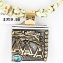 12kt Gold Filled .925 Sterling Silver Handmade Pendant and Handmade Clasp Storyteller Certified Authentic Native American Necklace 390812966207
