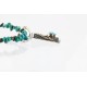 12kt Gold Filled .925 Sterling Silver Handmade Rose Certified Authentic Navajo Turquoise Native American Necklace 390809106095