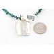 12kt Gold Filled .925 Sterling Silver Handmade Rose Certified Authentic Navajo Turquoise Native American Necklace 390809106095