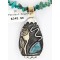 12kt Gold Filled .925 Sterling Silver Handmade Rose Certified Authentic Navajo Turquoise Native American Necklace 390821454540