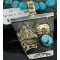 12kt Gold Filled .925 Sterling Silver Handmade Storyteller Certified Authentic Navajo Turquoise Native American Necklace 370922200695