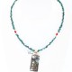12kt Gold Filled .925 Sterling Silver Handmade Storyteller Certified Authentic Navajo Turquoise Native American Necklace 370996122697