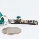 12kt Gold Filled .925 Sterling Silver Handmade Storyteller Certified Authentic Navajo Turquoise Native American Necklace 370996122697
