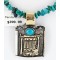 12kt Gold Filled .925 Sterling Silver Handmade Storyteller Certified Authentic Navajo Turquoise Native American Necklace 371034434948