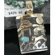 12kt Gold Filled .925 Sterling Silver Handmade Storyteller Certified Authentic Navajo Turquoise Native American Necklace 390671170260