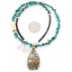 12kt Gold Filled .925 Sterling Silver Handmade Storyteller Certified Authentic Navajo Turquoise Native American Necklace 390814596729
