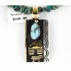 12kt Gold Filled .925 Sterling Silver Handmade Storyteller Certified Authentic Navajo Turquoise Native American Necklace 390842296615