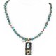 12kt Gold Filled .925 Sterling Silver Handmade Storyteller Certified Authentic Navajo Turquoise Native American Necklace 390842296615