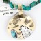 12kt Gold Filled .925 Sterling Silver Handmade Wolf and FULL Moon Certified Authentic Navajo Turquoise Native American Necklace 371013403470