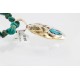 12kt Gold Filled .925 Sterling Silver Handmade Wolf and FULL Moon Certified Authentic Navajo Turquoise Native American Necklace 371013403470