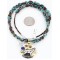 12kt Gold Filled .925 Sterling Silver Handmade Wolf and FULL Moon Certified Authentic Navajo Turquoise Native American Necklace 371014225464