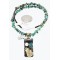 12kt Gold Filled .925 Sterling Silver Handmade Wolf and Full Moon Certified Authentic Navajo Turquoise Native American Necklace 390839430275