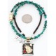 12kt Gold Filled .925 Sterling Silver Handmade Wolf and Moon Certified Authentic Navajo Coral Native American Necklace 371037500012