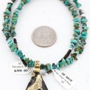 12kt Gold Filled .925 Sterling Silver Handmade Wolf and Moon Certified Authentic Navajo Turquoise Native American Necklace 390789437808