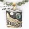 12kt Gold Filled .925 Sterling Silver Handmade Wolf and Moon Certified Authentic Navajo Turquoise Native American Necklace 390823273104