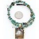 12kt Gold Filled .925 Sterling Silver Handmade Wolf Certified Authentic Navajo Tigers Eye Turquoise Native American Necklace 390829108731
