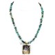 12kt Gold Filled .925 Sterling Silver Handmade Wolf Certified Authentic Navajo Tigers Eye Turquoise Native American Necklace 390829108731