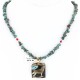 12kt Gold Filled .925 Sterling Silver Handmade Wolf Certified Authentic Navajo Turquoise Native American Necklace 371049319274