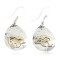 12kt Gold Filled and .925 Sterling Silver Bear Handmade Certified Authentic Navajo Dangle Native American Earrings 24464