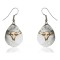12kt Gold Filled and .925 Sterling Silver Bull Skull and Sun Handmade Certified Authentic Navajo Native American Dangle Earrings 24468