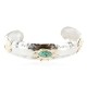 12kt Gold Filled and .925 Sterling Silver Certified Authentic Eagle Handmade Navajo Natural Spiderweb Turquoise Native American Bracelet 12972-2 12kt Gold Filled and .925 Sterling Silver Certified Authentic Eagle Handmade Navajo Natural Spiderweb Turquoise Native American Bracelet 12972-2