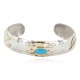 12kt Gold Filled and .925 Sterling Silver Certified Authentic Eagle Handmade Navajo Natural Turquoise Native American Bracelet  13095