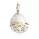 12kt Gold Filled and .925 Sterling Silver Horse Handmade Navajo Native American Pendant 24475