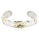 12kt Gold Filled and .925 Sterling Silver Certified Authentic Horse Handmade Navajo Natural Spiderweb Turquoise Native American Bracelet 12969-5 12kt Gold Filled and .925 Sterling Silver Certified Authentic Horse Handmade Navajo Natural Spiderweb Turquoise Native American Bracelet 12969-5