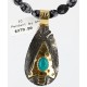 12kt Gold Filled and .925 Sterling Silver Handmade Arrow Certified Authentic Navajo Turquoise Native American Necklace 390772663727