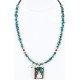 12kt Gold Filled and .925 Sterling Silver Handmade Arrow Certified Authentic Navajo Turquoise Native American Necklace 390824715198