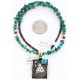 12kt Gold Filled and .925 Sterling Silver Handmade Arrow Certified Authentic Navajo Turquoise Native American Necklace 390824715198