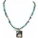 12kt Gold Filled and .925 Sterling Silver Handmade Arrow Certified Authentic Navajo Turquoise Native American Necklace 390828243778