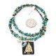 12kt Gold Filled and .925 Sterling Silver Handmade Arrow Certified Authentic Navajo Turquoise Native American Necklace 390828243778