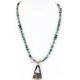 12kt Gold Filled and .925 Sterling Silver Handmade Arrow Certified Authentic Navajo Turquoise Native American Necklace 390828646737
