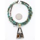 12kt Gold Filled and .925 Sterling Silver Handmade Arrow Certified Authentic Navajo Turquoise Native American Necklace 390828646737