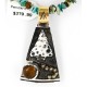12kt Gold Filled and .925 Sterling Silver Handmade Arrow Certified Authentic Navajo Turquoise Native American Necklace 390828646737