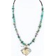 12kt Gold Filled and .925 Sterling Silver Handmade BEAR HEAD Certified Authentic Navajo Turquoise Native American Necklace 371016886805
