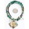 12kt Gold Filled and .925 Sterling Silver Handmade BEAR HEAD Certified Authentic Navajo Turquoise Native American Necklace 371016886805