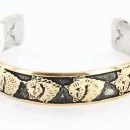 12kt Gold Filled and .925 Sterling Silver Handmade Buffalo Navajo Gold Filled 191 Native American Bracelet 390815340390
