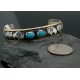 12kt Gold Filled and .925 Sterling Silver Handmade Buffalo Certified Authentic Navajo Turquoise Native American Bracelet 370915678143
