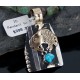 12kt Gold Filled and .925 Sterling Silver Handmade Buffalo Certified Authentic Navajo Turquoise Native American Necklace 370892810902