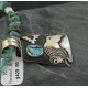 12kt Gold Filled and .925 Sterling Silver Handmade Buffalo Certified Authentic Navajo Turquoise Native American Necklace 370911307340