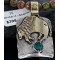 12kt Gold Filled and .925 Sterling Silver Handmade Buffalo Certified Authentic Navajo Turquoise Native American Necklace 370977432125