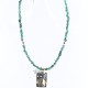 12kt Gold Filled and .925 Sterling Silver Handmade Buffalo Certified Authentic Navajo Turquoise Native American Necklace 371002292626
