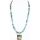 12kt Gold Filled and .925 Sterling Silver Handmade Buffalo Certified Authentic Navajo Turquoise Native American Necklace 371017152280