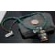 12kt Gold Filled and .925 Sterling Silver Handmade Buffalo Certified Authentic Navajo Turquoise Native American Necklace 390646443781