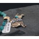 12kt Gold Filled and .925 Sterling Silver Handmade Buffalo Certified Authentic Navajo Turquoise Native American Necklace 390648410475