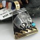 12kt Gold Filled and .925 Sterling Silver Handmade Buffalo Certified Authentic Navajo Turquoise Native American Necklace 390662464117